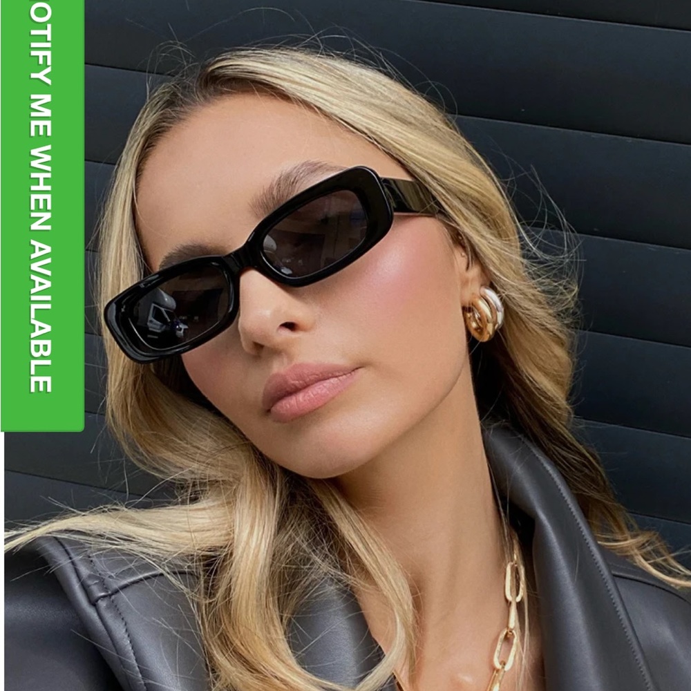 Trendy Thin black sunglasses